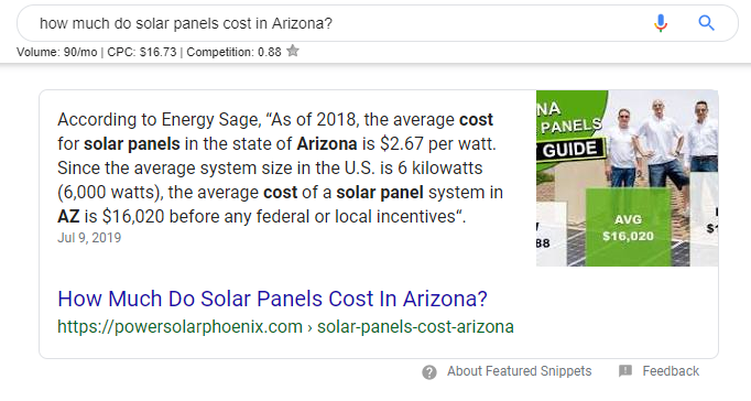 how much do solar panels cost in Arizona - Google Search