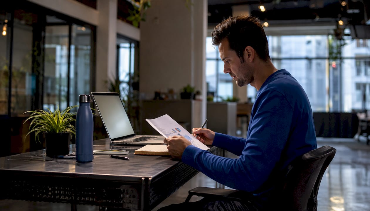 Small business owner setting up Google Ads