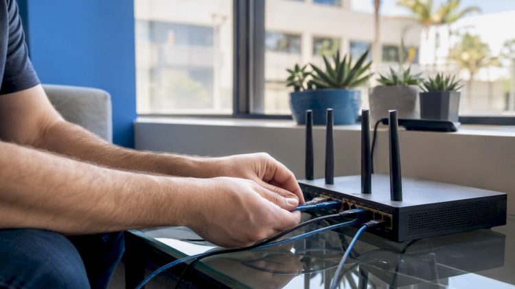 Hands performing SEO technical setup