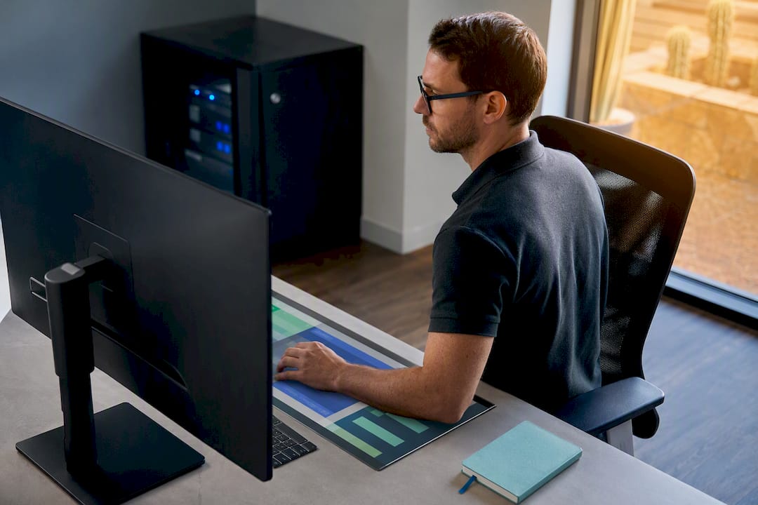 Technician verifying a website backup restore
