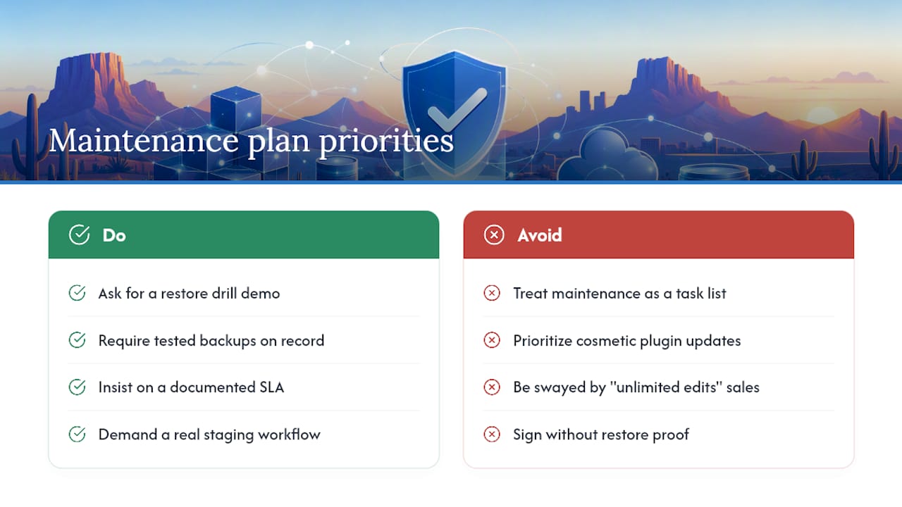 What Most Guides Get Wrong About Maintenance Plans — overview diagram