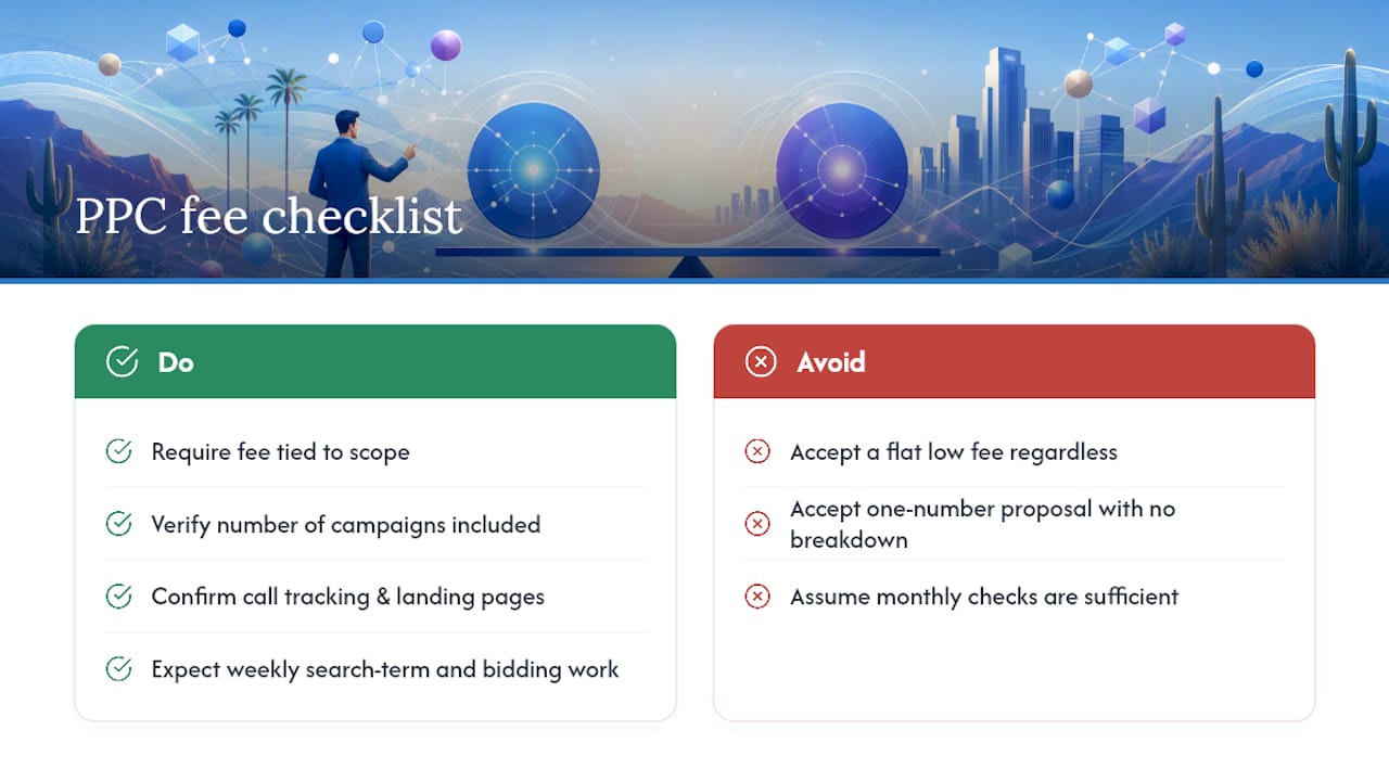 What Does a Scottsdale PPC Provider Typically Cost? — overview diagram