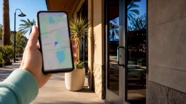 Searcher checking nearby Scottsdale business