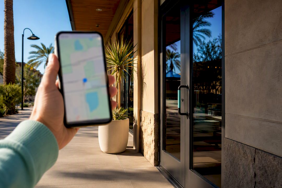 Searcher checking nearby Scottsdale business