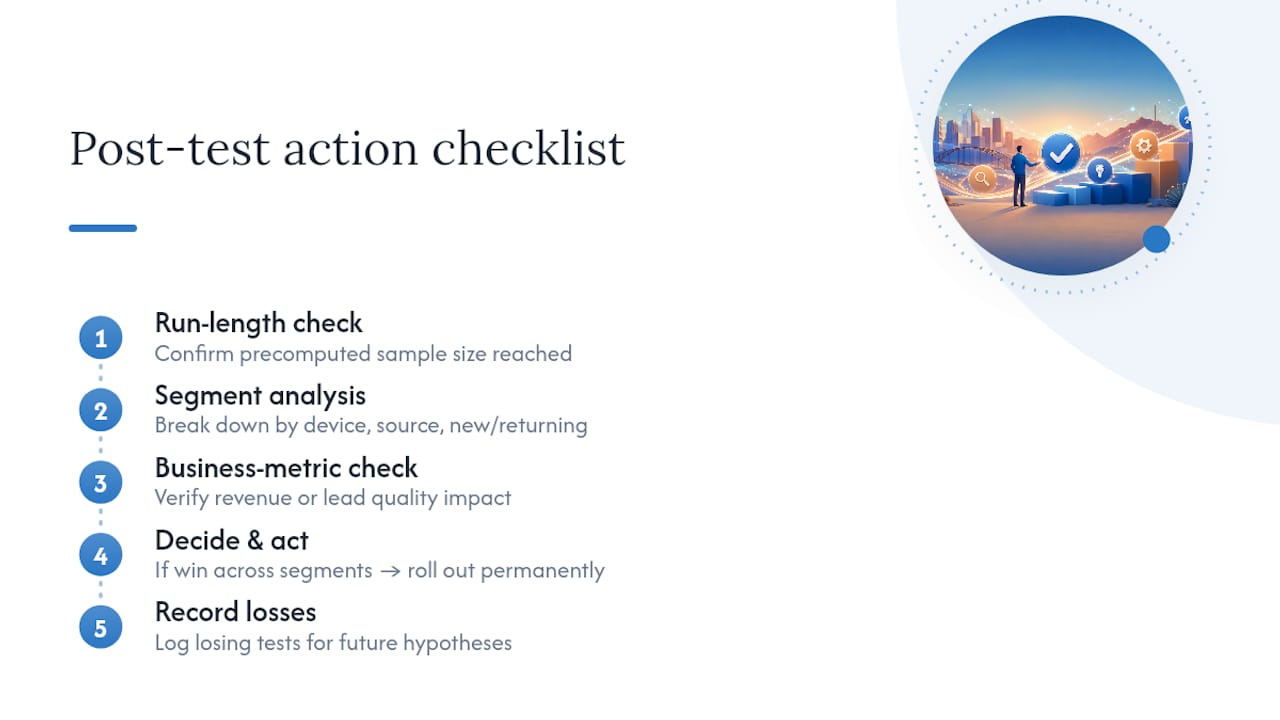 Post-Test Analysis: How to Act on Results Without Fooling Yourself — overview diagram