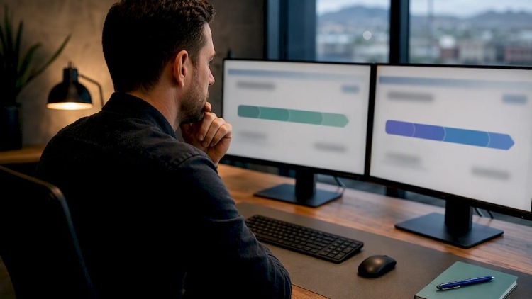 SEO specialist comparing website structures