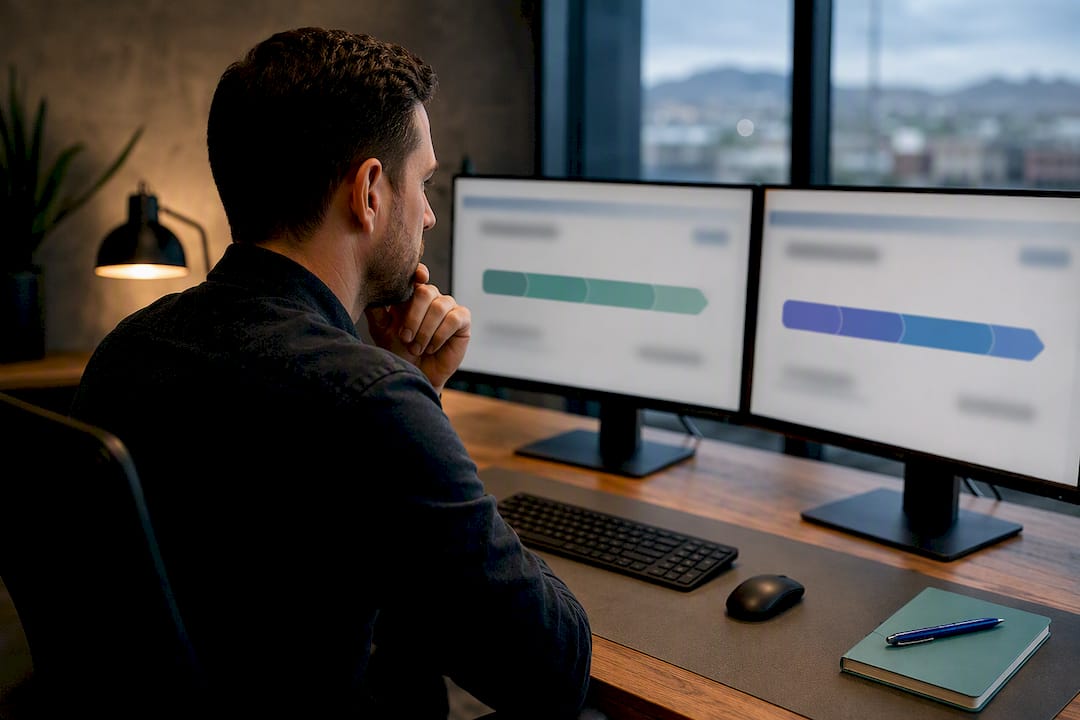 SEO specialist comparing website structures