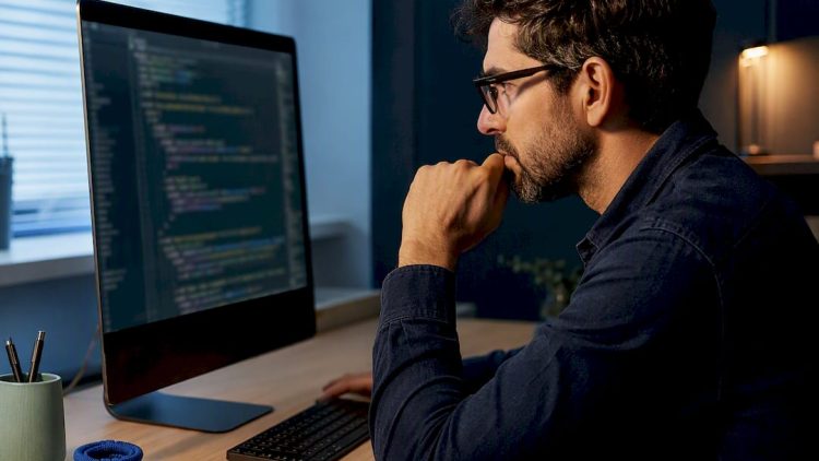 Developer reviewing local business schema code