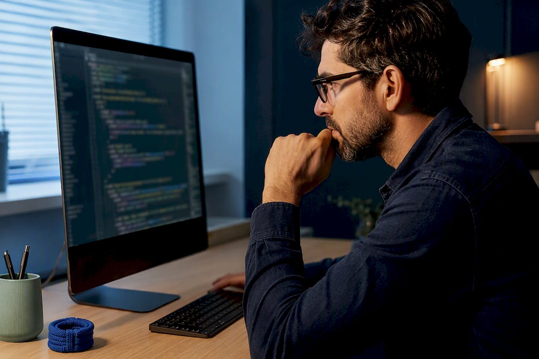 Developer reviewing local business schema code