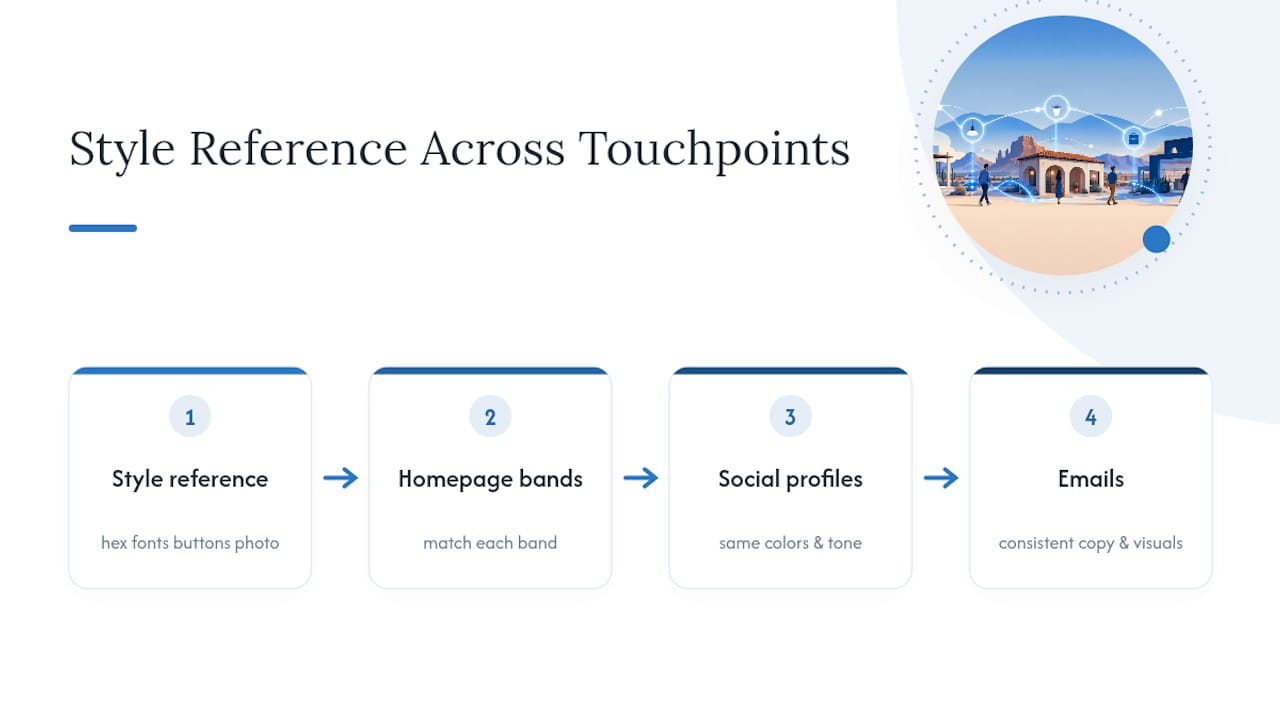 Brand style reference across marketing channels