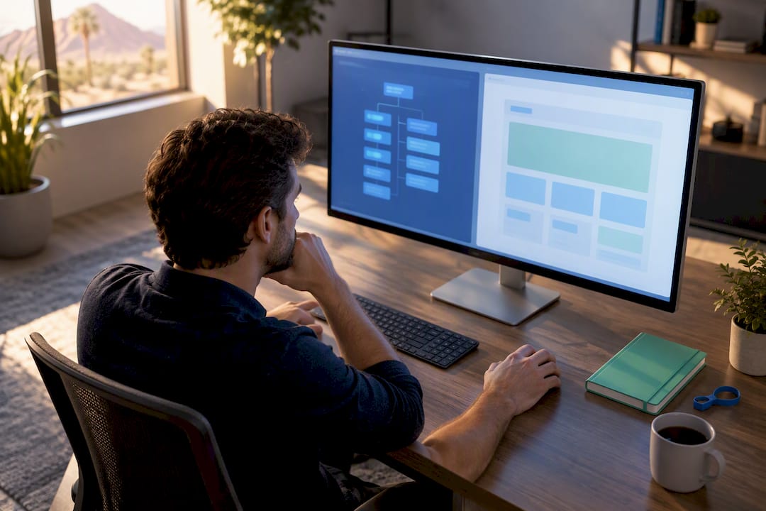 SEO specialist comparing sitemap structures