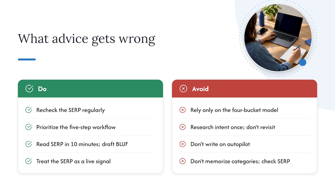 What most advice on search intent gets wrong — overview diagram