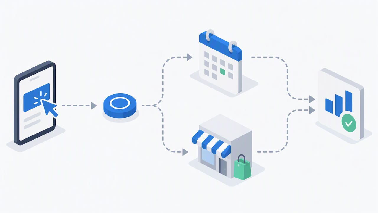 Click data flowing to an offline conversion record