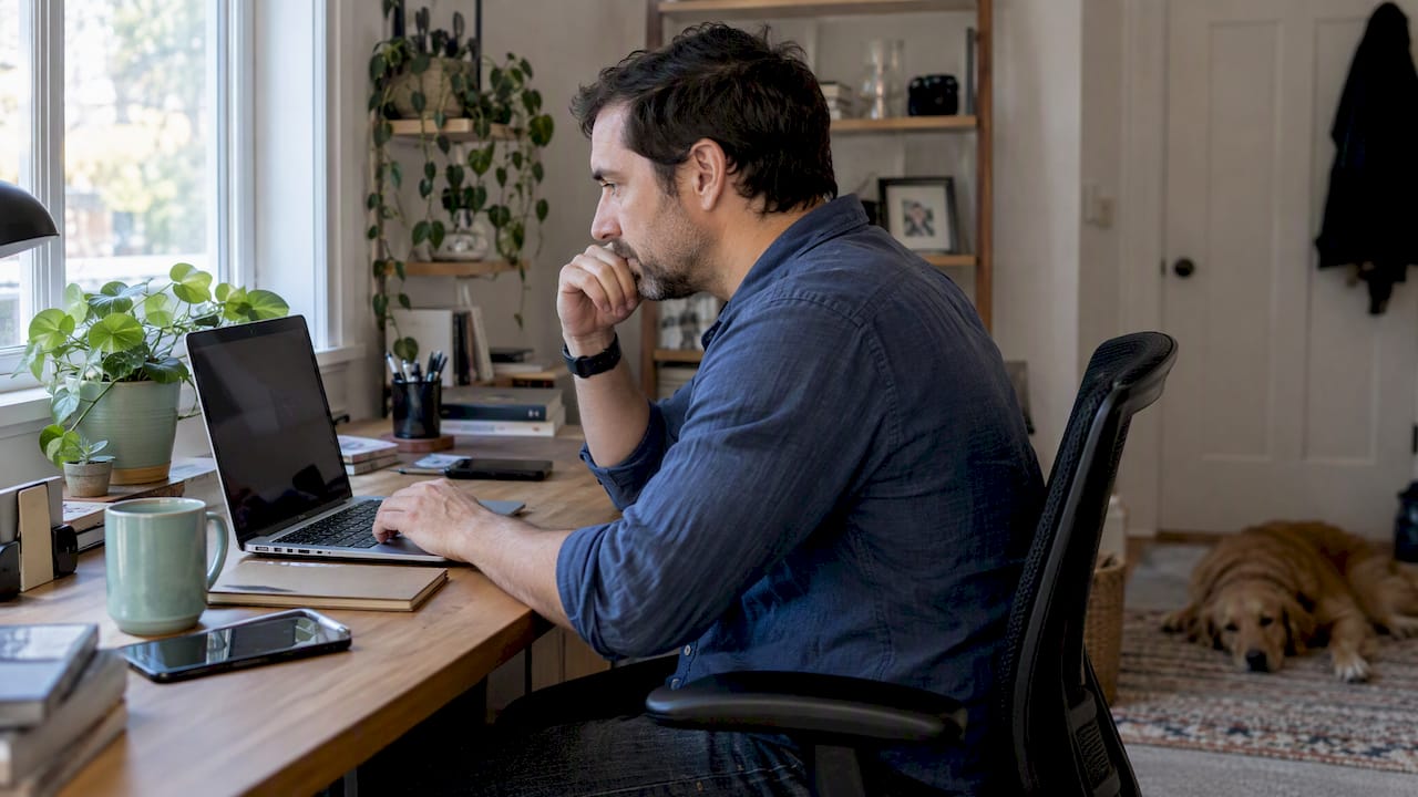 Business owner checking Google Ads visibility